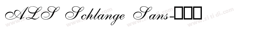 ALS Schlange Sans字体转换